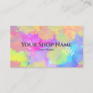 Aquarelle Rainbow Splash Carte de visite