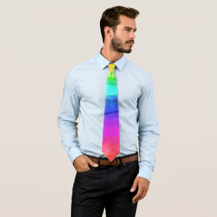 Aquarelle Rainbow Stripes cravate