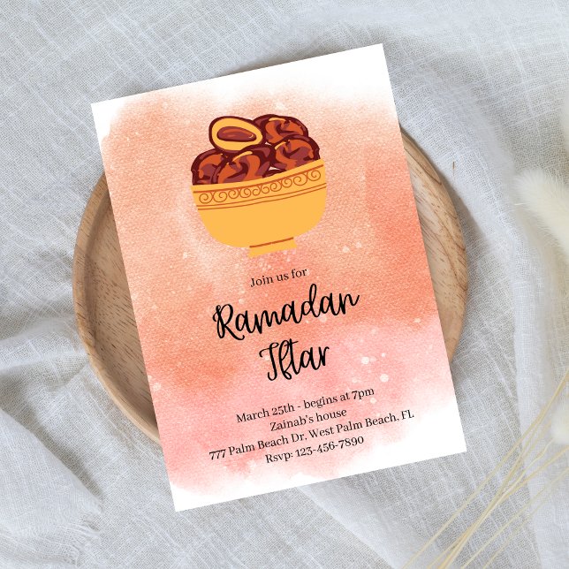 Aquarelle Ramadan Iftar Invitation (Créateur téléchargé)