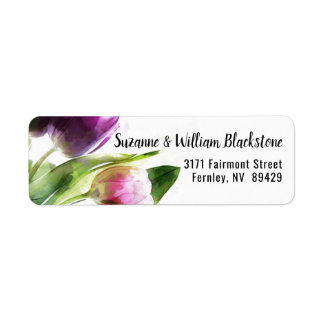 Aquarelle Ressort Fleurs de Tulipe Adresse de reto