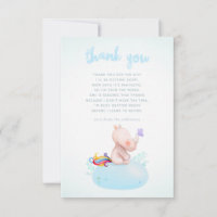 Aquarelle Rhino Unicorn bébé garçon douche Merci