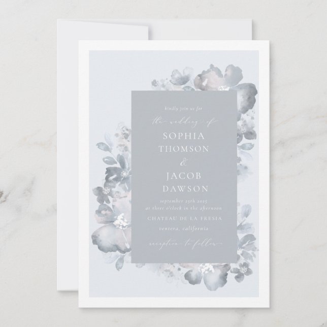 Aquarelle Romance Invitation (Devant)