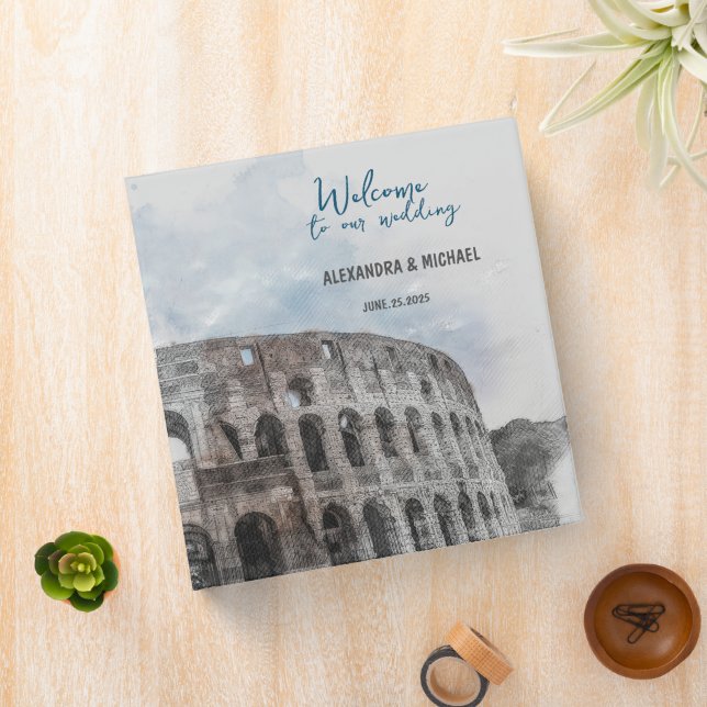 Aquarelle Rome Italie Classeur 3 Anneaux - Art Voy (In Situ)