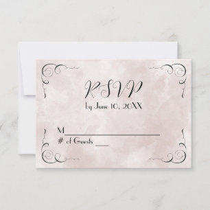 Aquarelle rose Abstrait mariage RSVP