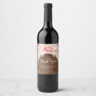 Aquarelle rose Baby shower Floral Étiquette