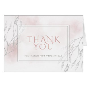 Aquarelle Rose de corail et branche de saule gris