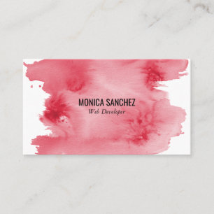 Aquarelle rose design carte de visite abstrait