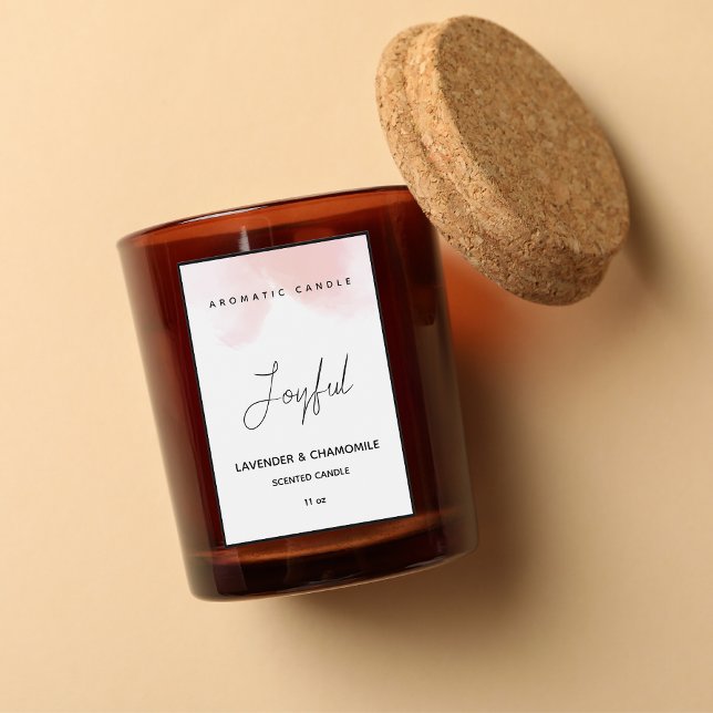 Aquarelle rose Élégant Étiquette parfumé (Créateur téléchargé)