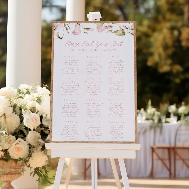 Aquarelle rose Fête des mariées florale Tableau de (Créateur téléchargé)