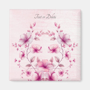 Aquarelle rose Fleurs Magnet