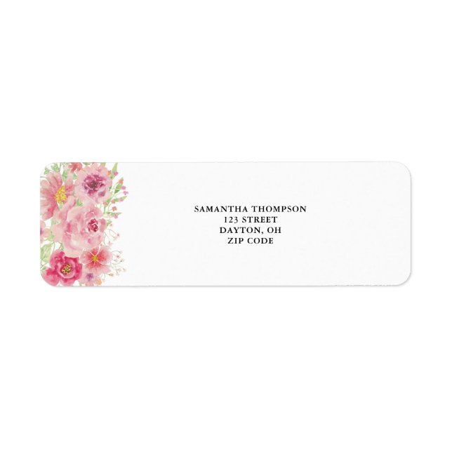 Aquarelle rose Floral (Devant)