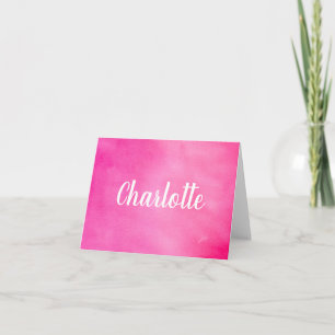 Aquarelle rose Gradient Ombre Nom personnalisé