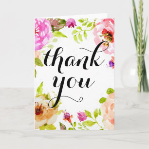Aquarelle rose Merci Floral