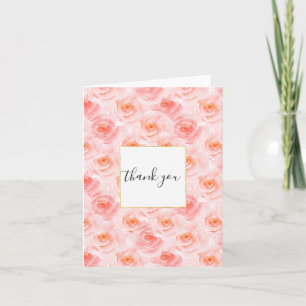 Aquarelle rose Merci Rose
