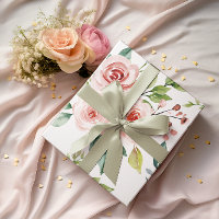 Aquarelle Rose rose ensemble de 3 feuilles d'envel