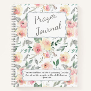 Aquarelle rose Rose Journal de prière Motif