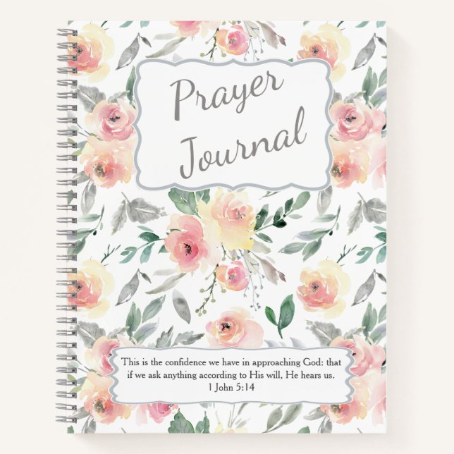 Aquarelle rose Rose Journal de prière Motif (Devant)