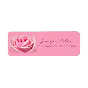 Aquarelle rose rose peinture Modèle manuscrit