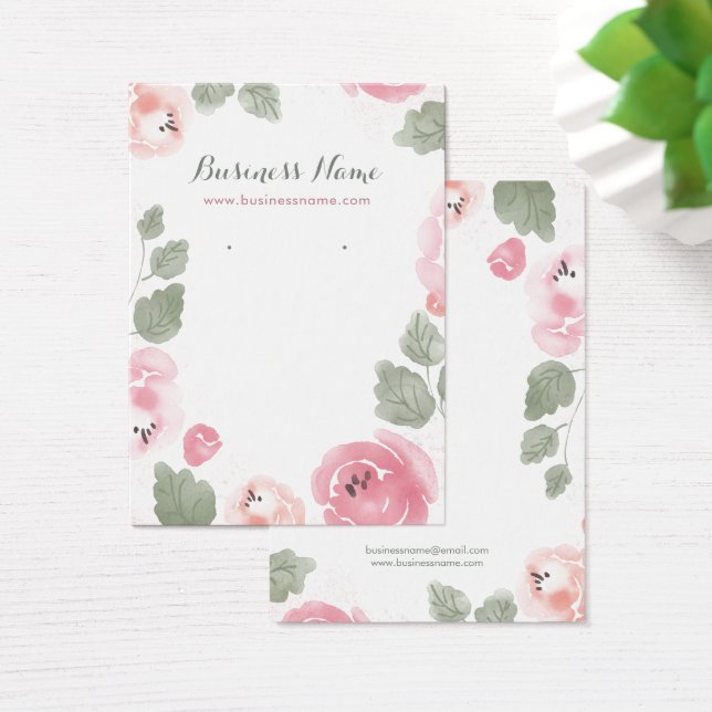 Aquarelle rose Roses Arrière - plans Cartes d'orei (Bureau)