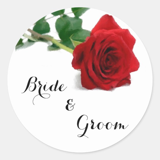 Aquarelle Rose rouge - Sticker Rose (Devant)