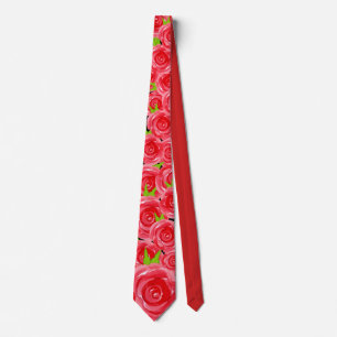 Aquarelle rouge Cravate floral