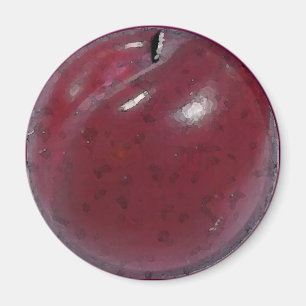 Aquarelle rouge de prune - aimant