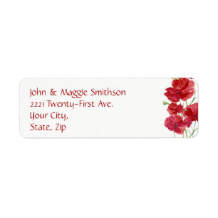 Aquarelle Rouge Populations Jardin Fleur Art