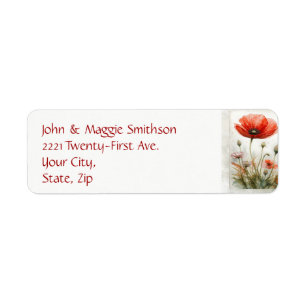 Aquarelle Rouge Populations Jardin Fleur Art