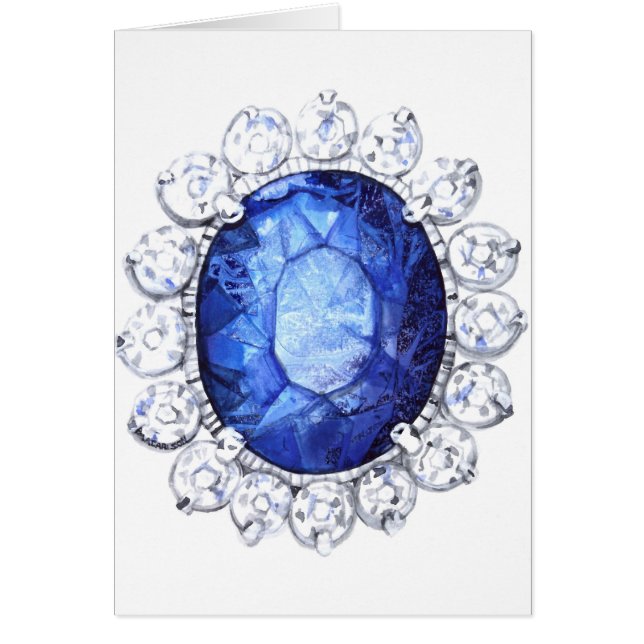 Aquarelle royale d'original de saphir (Devant)