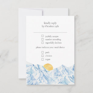 Aquarelle rustique de montagne RSVP