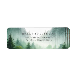 Aquarelle rustique Mariage Destin de forêt verte