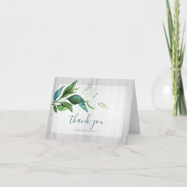Aquarelle rustique Merci de verdure (Devant)