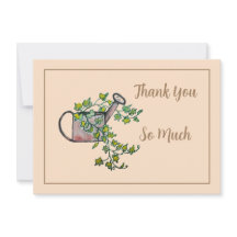 Aquarelle Rustique peuvent Carte de remerciements