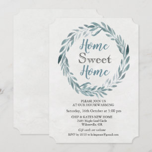 Aquarelle rustique Wreath Invitation au réchauffem