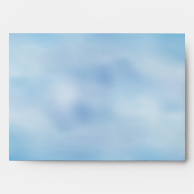 Aquarelle Sandy Toes Enveloppe Invitation bleu (Devant)
