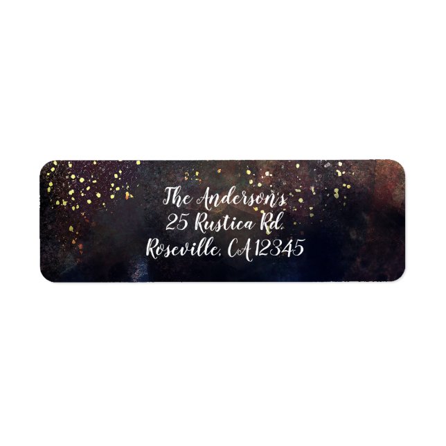 Aquarelle scintillante Terme Rustique moderne Glam (Devant)
