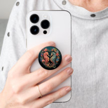 Aquarelle Sea Horse Téléphone Pop Socket