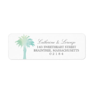 Aquarelle Serene Palm Tree   Adresse de retour