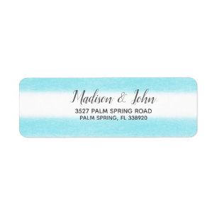 Aquarelle Sky Blue Stripes Plage moderne Mariage