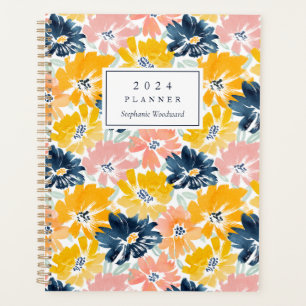 Aquarelle solaire Motif Floral Monogramme 2024