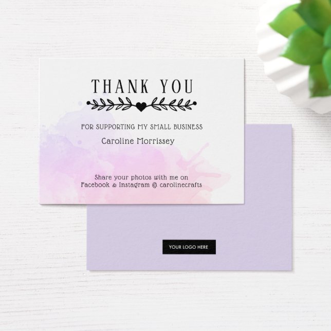 Aquarelle Splash Small Business Merci Insertion (Bureau)