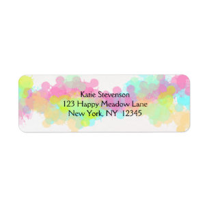 Aquarelle Splatter Colorful Abstract Design