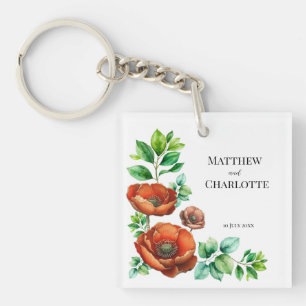 Aquarelle Sublime Rouge Poppies en style Vintage