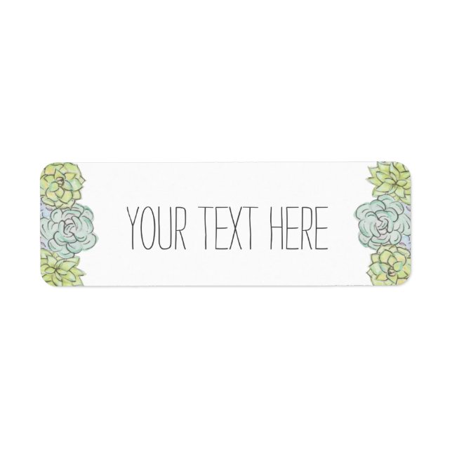 Aquarelle Succulente Shabby Chic Bohème Floral (Devant)
