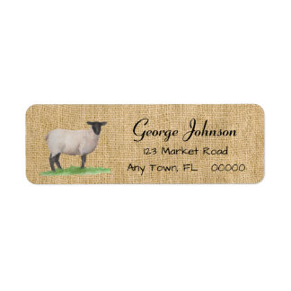 Aquarelle Suffolk Sheep
