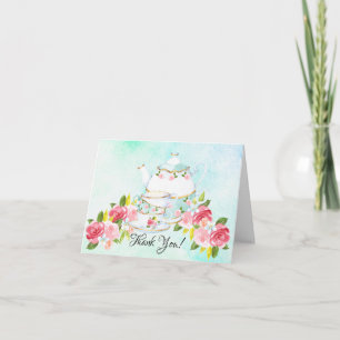 Aquarelle Tea Party Merci douche