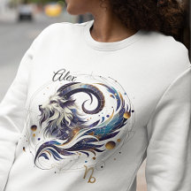 Aquarelle tendance Capricorn Zodiac Sweatshirt