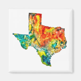 Aquarelle Texas Custom Magnet