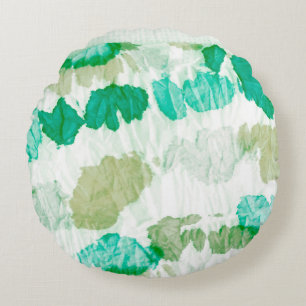 Aquarelle Texture. Splash. Abstract Splash. Tie Dy Round Pillow