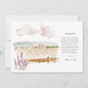 Aquarelle toscane Carte de remerciements italien